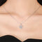 Wedding Crystal Pendant Necklace Eternal Love Heart Cubic Zirconia Neck Chain