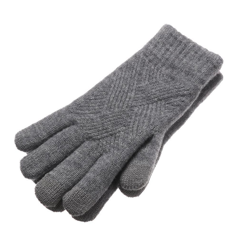 Warm Female Knitted Full Finger Gloves Winter Warm Touch Screen Mittens Woolen