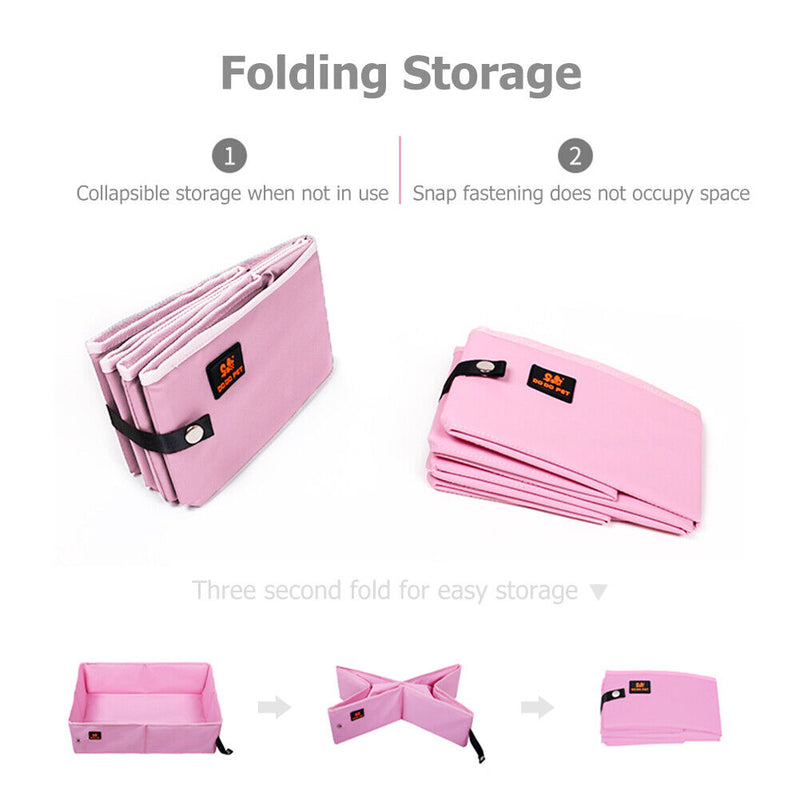 #A Waterproof Litter Box Bedpan Foldable Outdoor Travel Car Toilet Tray for Cat