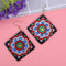 5D DIY Diamond Painting Earrings Double-sided Square Drop Earrings (RZ014)