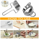 Multifunction Stainless Steel Wraper Dough Presser + Dumpling  DIY Maker Mould