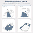 Electric Car Blanket Heated Fleece Travel Throw with Timer (Black Red) Newly