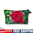 Rose Printed Hand Hold Travel Storage Cosmetic Bag Toiletry Bag