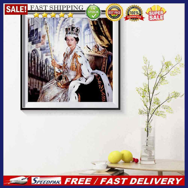 5D DIY Diamond Painting Kits Full Square Drill Queen of England Mosaic Picture