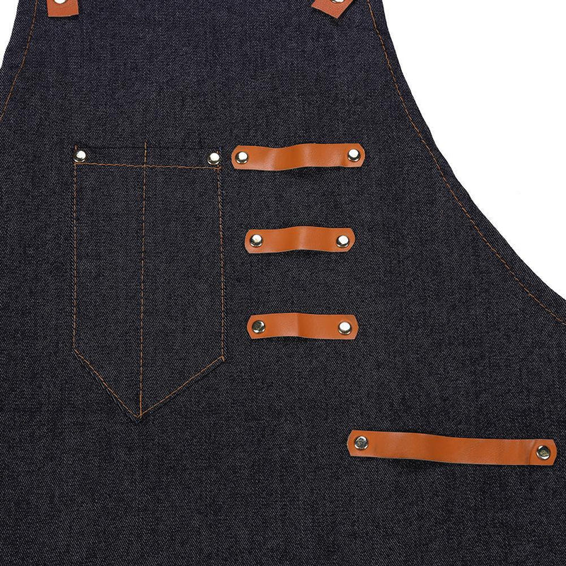 Barber Sleeveless Denim Apron Hairdresser Hair Cutting Protection Tool (B) Newly