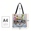 Generic Cat Wreath Printed Shoulder Shopping Bag L?sige Large? Carrying Case