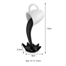 Suspended Floating Coffee Cup Sculpture Pouring Mug Home Decor (Black)