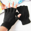 Novelty Fashion Fingerless Gloves Knitted glove Half Finger Warm Black handwear