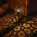 Solar Garden Lights aterproof Plug Umbrella Art Lamp Yard Decor (Bronze) Newly