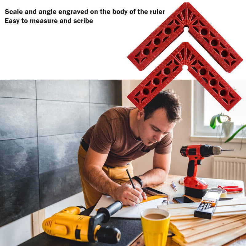 90 Degrees Carpenter Woodworking Square Corner Clamp Right Angle Ruler (C) Newly