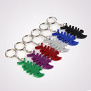 Fishbone Shaped Aluminium Alloy Bottle Opener Anodized Keychains Newly