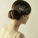 Party Handmade Crystal Hair Comb Flower Headdress Head Clip Bride Headpiece