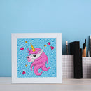 DIY Diamond Painting Beauty Pink Horse Cross Stitch Mosaic Embroidery with Frame