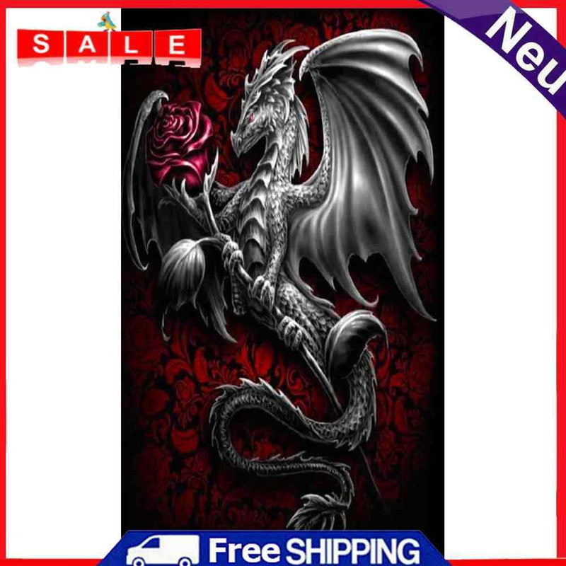 5D Diamond Painting Dragon Full Round Rhinestone DIY Wall Art Home Decorations