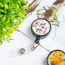Office Supplies Retractable Badge Holder Nurse ID Name Card Lanyards Key Ring