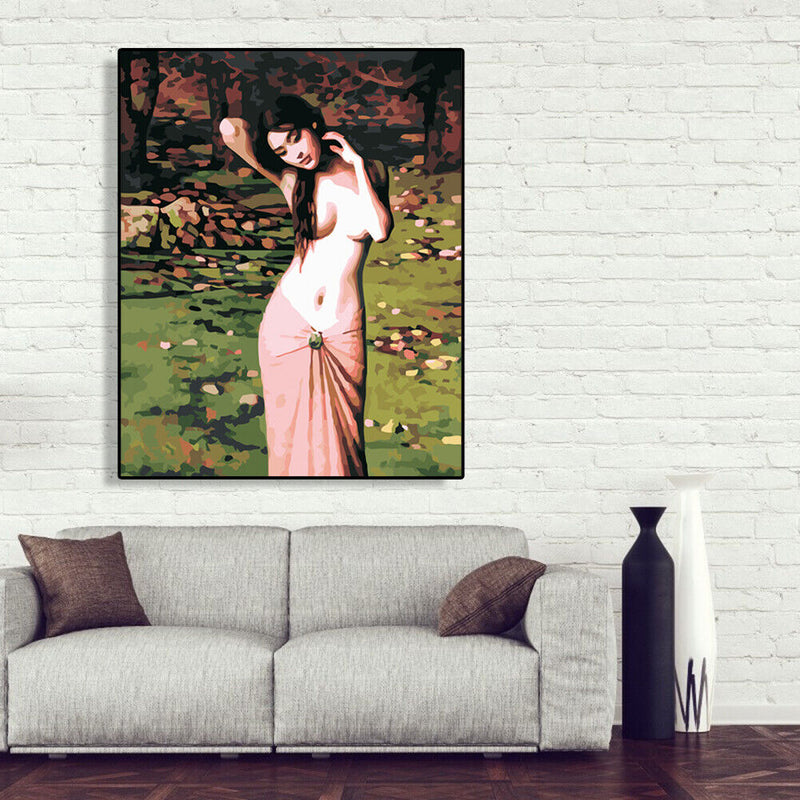 Frameless Sexy Beauty Picture DIY Painting By Numbers Canvas Acrylic Paints