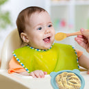 Kids Silicone Plate Baby Bowl with Suction Non-Slip BPA Free Dish (Green) Newly