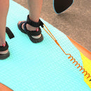 10ft Coiled SUP Leash Stand Up Paddle Board Surfboard Leash Leg Rope (Blue)