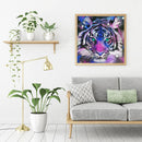 Bedroom Canvas Picture Mosaic Full Round Craft Tiger Animal Diamond Painting
