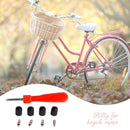 4 Valve Cores+4 Valve Caps+1 Valve Stem Screwdriver Repair Set for Car Bike Bus