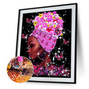 5D DIY Diamond Painting Kits African Woman Full Round Drill Wall Decor Art