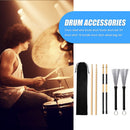 1 Pair Drum Steel Wire Brushes Wood Drumsticks + Rods Set Percussion Instrument