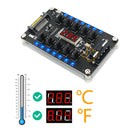 12V 3/4 Pin Cooling Fan Hub PC Chassis LED Temperature Display Controller Newly