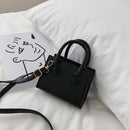 Fashion Solid Color Women Shoulder Handbag PU Leather Small Totes Crossbody Bags