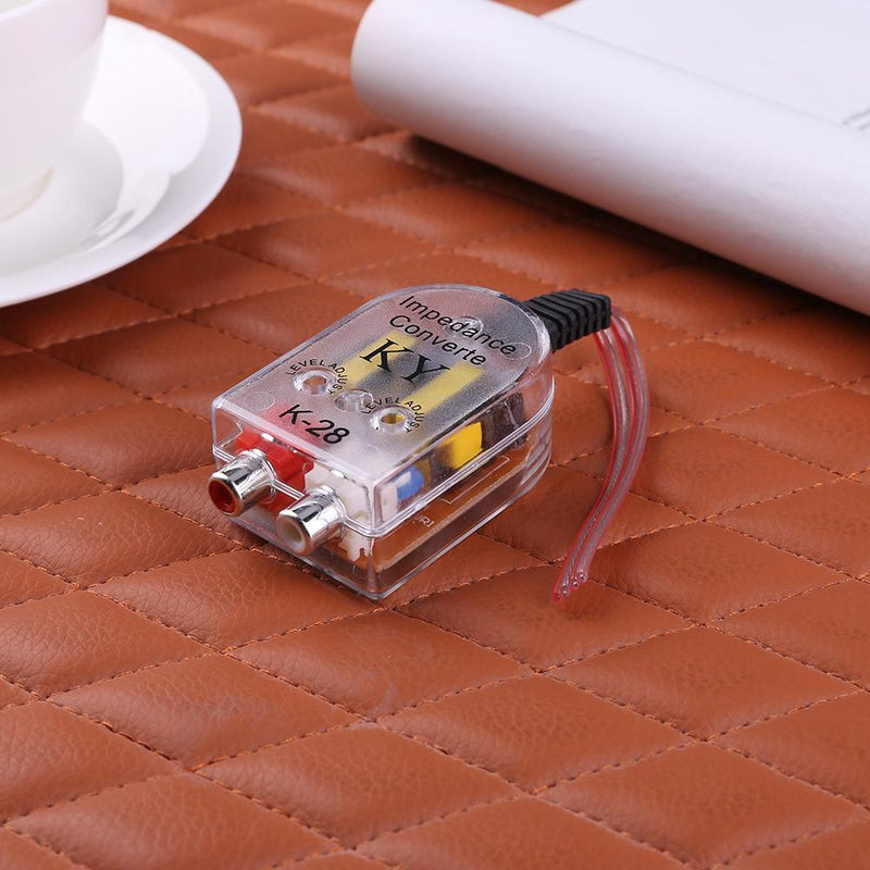 Car Speakers to Level RCA Adapter High Low Sockets Car-Line Out-Audio Comv