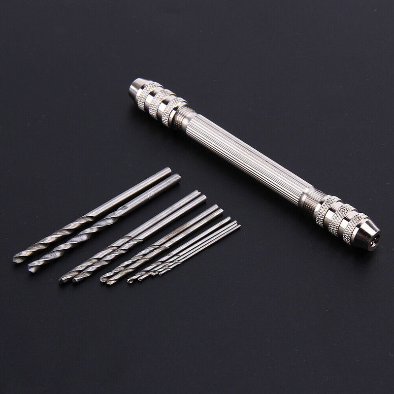 0.5-3.2mm Mini Manual Aluminum Hand Drill Chuck Twsit Micro Drill Bit Tool Newly