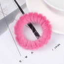 Colorful Hair Accessorier Headband Ponytail Holder Plush Scrunchies Rubber
