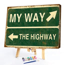 DIY Hand Painted Paint By Numbers Oil Canvas Picture Warning Sign Kit Ornaments