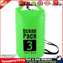 Waterproof Dry Bag Pack Sack Swimming Kayaking River Trekking (3L Green) Newly