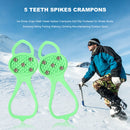 5 Teeth Spikes Crampons, Anti Slip Ice Snow Grips Walk Cleats Crampons for Sh