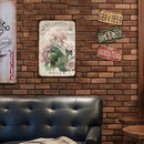 Flower Sheet Metal Drawing Metal Painting Tin Wall Home Poster Bedroom Sign