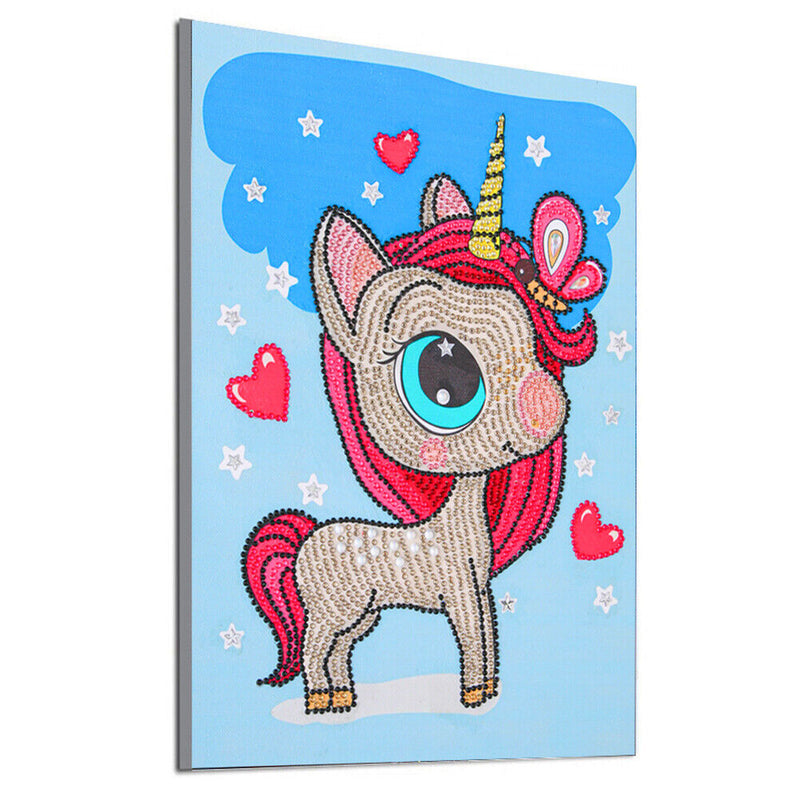DIY 5D Cartoon Horn Horse Part Special Shape Diamond Painting Kit (T049)