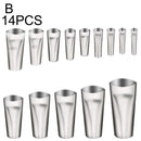 Steel Perfect Caulking Nozzle Applicator 14pcs Sealant Tools Finishing M3N8