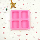 4 Cubes Silicone Muffin Mold Square Cupcake Tray Cake Baking Decorating Ice L6Q8