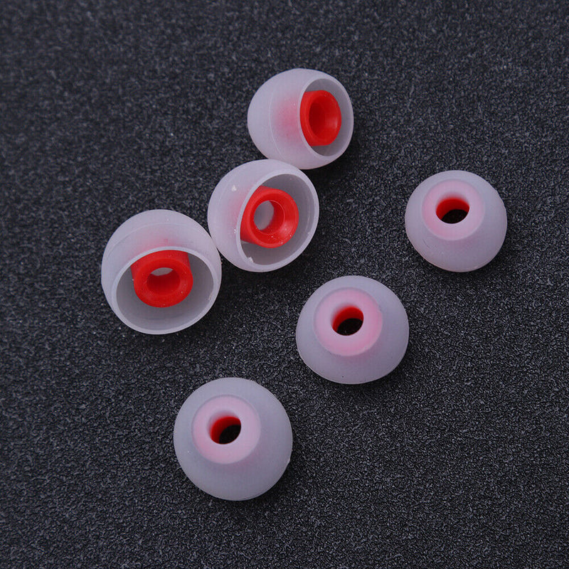 6pcs In Ear Earphone Silicone Earbuds Replace for KZ Headset (White+Red) Newly