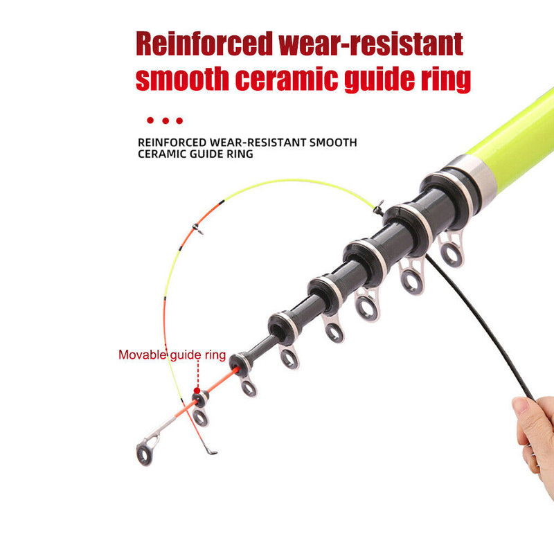 Telescopic Fishing Rod Spinning Fly Carp Feeder Hard Portable 1.8-3.0m Poles