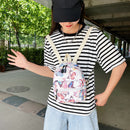 Fashion Women Animal Pattern Printing Backpack Casual Small Handbags (E)