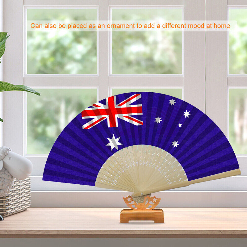 Independence Day Flag Oil Paint Folding Fan By Numbers DIY Painted Art Crafts