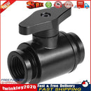 G1/4 Vent Valve Aluminum Handle Double Inner Teeth Waterway Control(Black) Newly