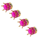 4x Car Rhinestone Wheel Tire Valve Caps Tyre Rim Stem Air Cover (Rose Red) Newly