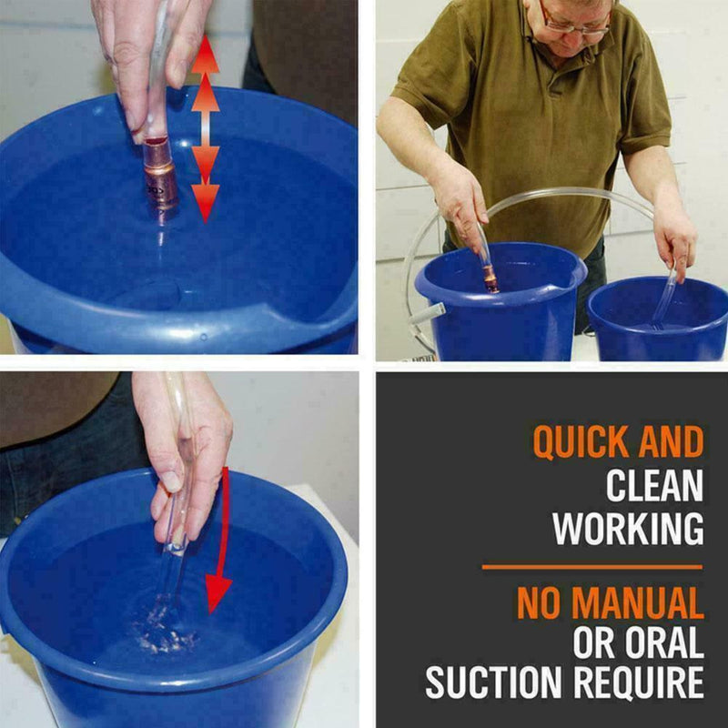 Universal Automatic Siphon Pump Oil Fuel Liquid Transfer Pipe S0Z2 180CM T4M2