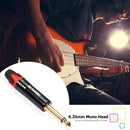 6.35mm Male 1/4"" Mono Jack Audio Plug Connector Jack Adapter for Microphone