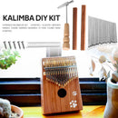 17 Keys Kalimba DIY Replacement Parts with Keys Bridge Tuning Hammer Kit Newly