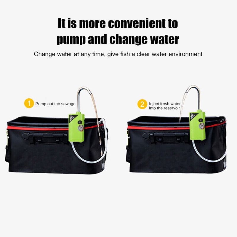 3 in 1 Fishing Oxygenation Air Pump Portable Charging Sensing Pump (Green) Newly