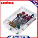 50pcs 5.5cm Colorful Round Straight Iron + Plastic Head Bead Needles S