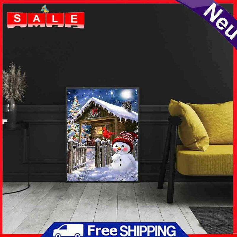 5D DIY Diamond Painting Christmas Snowman Kits Full Round Drill Wall Decor